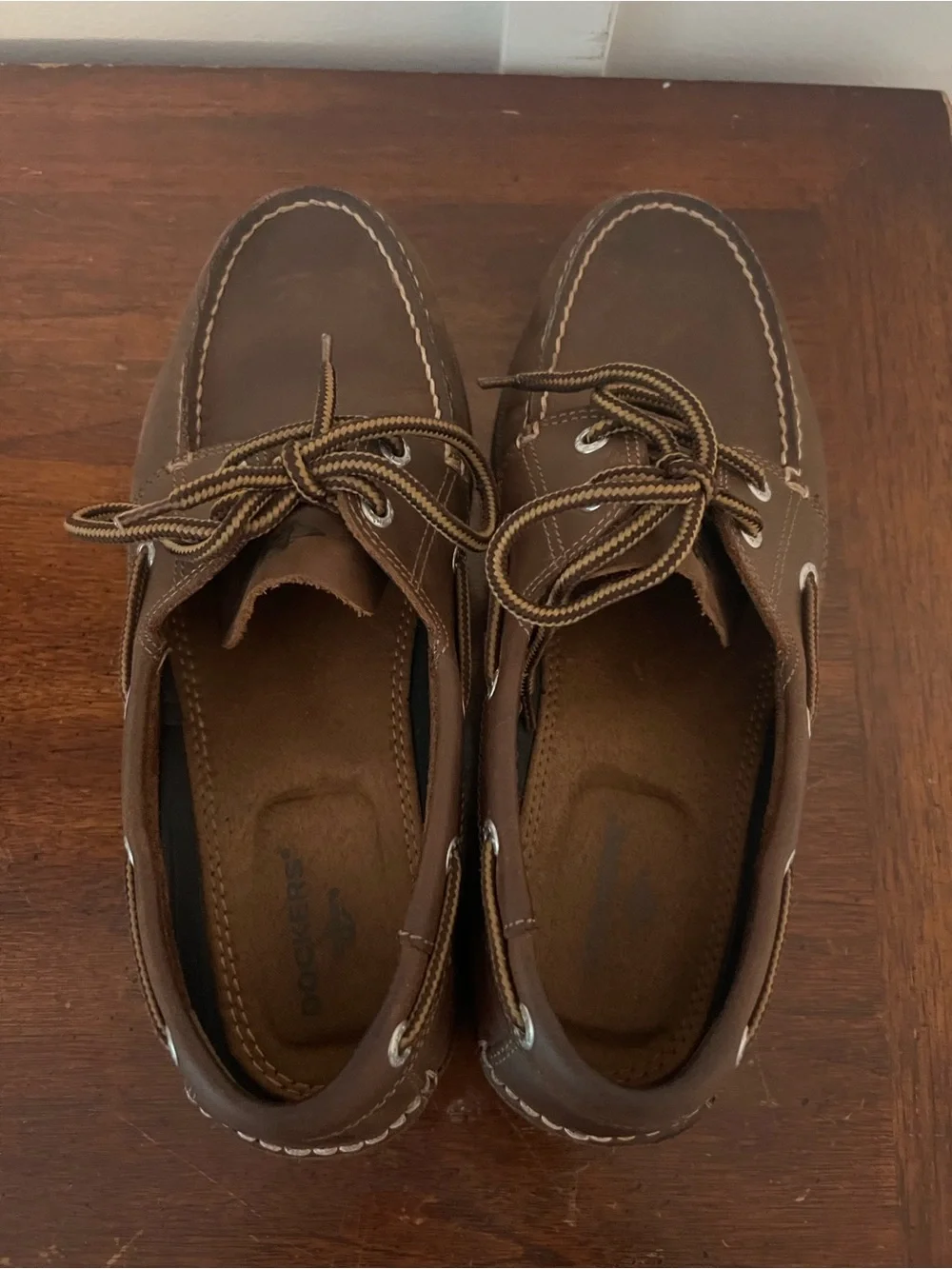 Men's Brown Leather Dockers Boat Shoes size 7.5